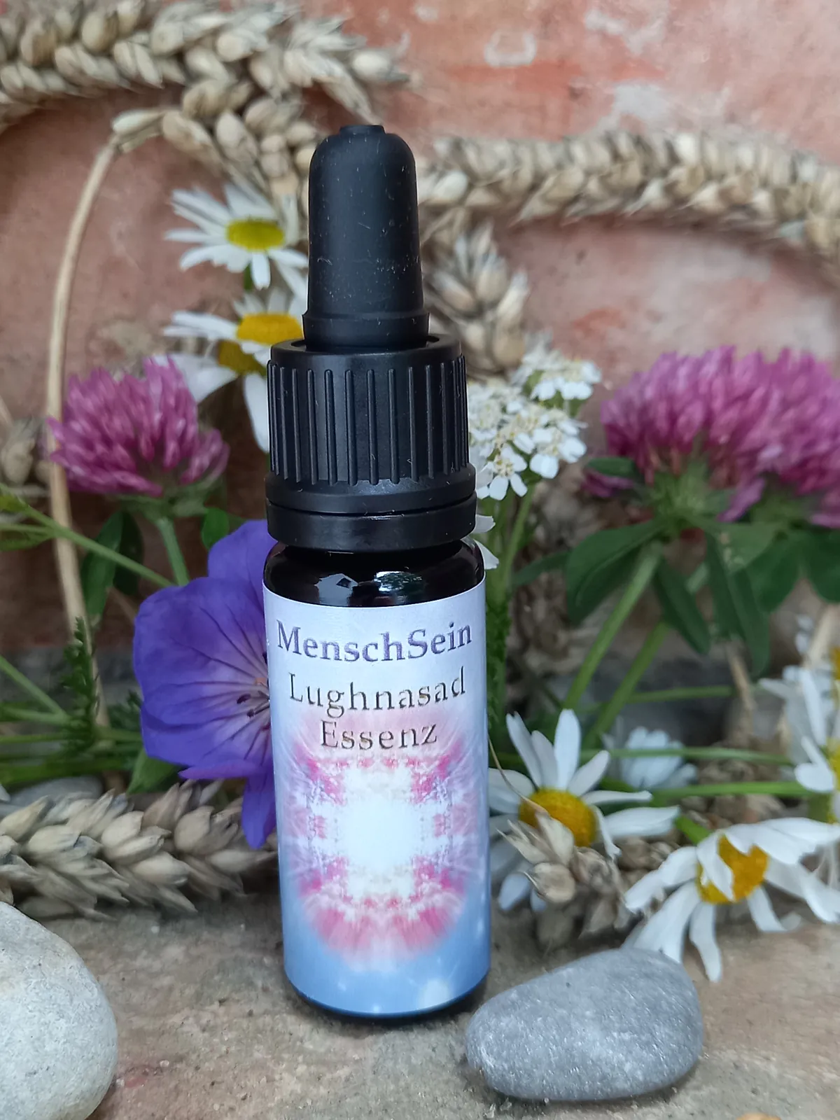 MenschSein Lughnasad-Essenz zwischen Ähren und Wiesenblumen